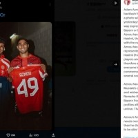 记者：阿兹努发布和阿什拉夫合照遭网暴，他亲自询问穆西亚拉伤情